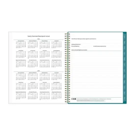 Blue Sky 2024 Spanish Planner 8.5"x11" Weekly/Monthly Alohi image {6}