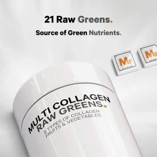 Codeage Multi Collagen Peptides Raw Greens, Hydrolyzed Collagen Protein, 21 Organic Fruits, Vegetables - 180ct image {5}