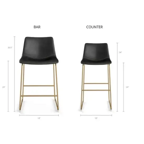 Inmod Kiersten Counter Stool (Set of 2) image {10}