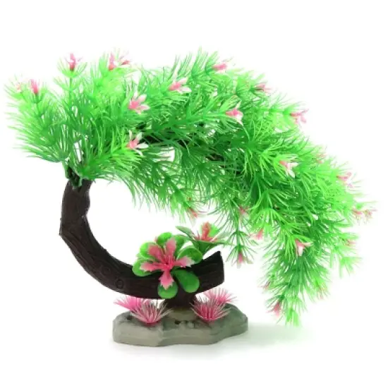 Unique Bargains Plastic Needle Leaves Tree Aquarium Fish Betta Tank Landscape Ornaments image {4}