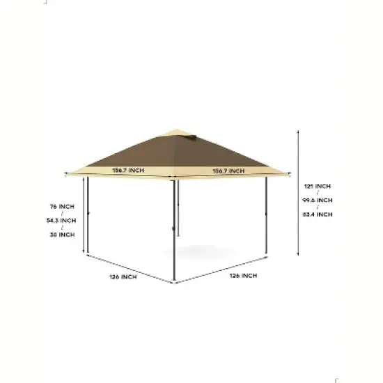 13X13 Ft Gazebo Tent Outdoor Pop Up Canopy Tent,Pop Up Gazebo,Adjustable Height Instant Gazebos,for Events, Parties, Camping image {5}