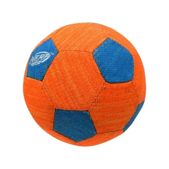 NERF X-Weave Soccer Squeak Ball Dog Toy - Orange/Blue - S image {2}