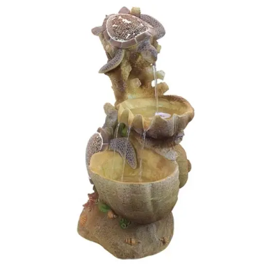 Design Toscano Turtle Cove Cascading Sculptural Fountain - Multicolored image {3}