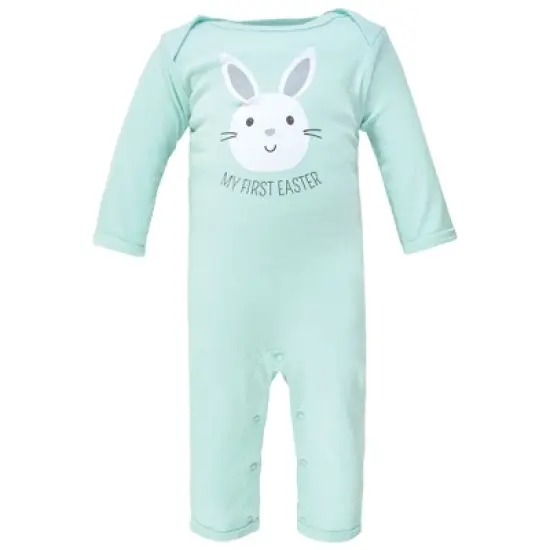 Hudson Baby Unisex Baby Cotton Coveralls, Valentine Easter image {4}