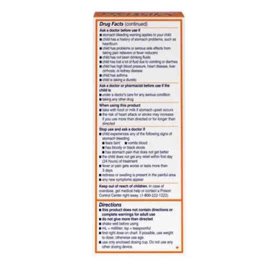 Children's Motrin Pain Reliever/Fever Reducer Liquid - Ibuprofen (NSAID) - Bubble Gum - 4 fl oz image {5}