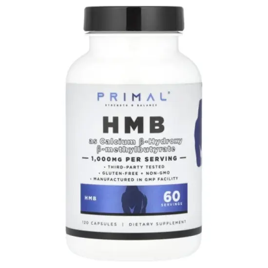 PrePrimal HMB, 120 Capsules (500 mg per Capsule) image {3}