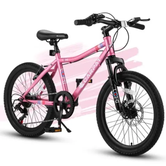 Gulches Kids Bike for Ages 6-12, 20" Wheels 7-Speed Drivetrain, Front Disc/Rear V-Brake, Suspension Fork,Quick Assembly image {8}