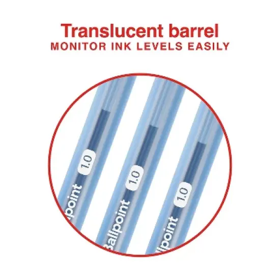 Staples Ballpoint Pen Medium Point 1.0mm Blue Ink 60/Pack (ST52863) image {4}