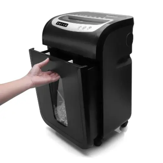 Honeywell 12 Sheet Micro Cut Paper Shredder for Home use Black: Automatic Start, Shreds Credit Cards, 5.28 Gallon Capacity image {5}