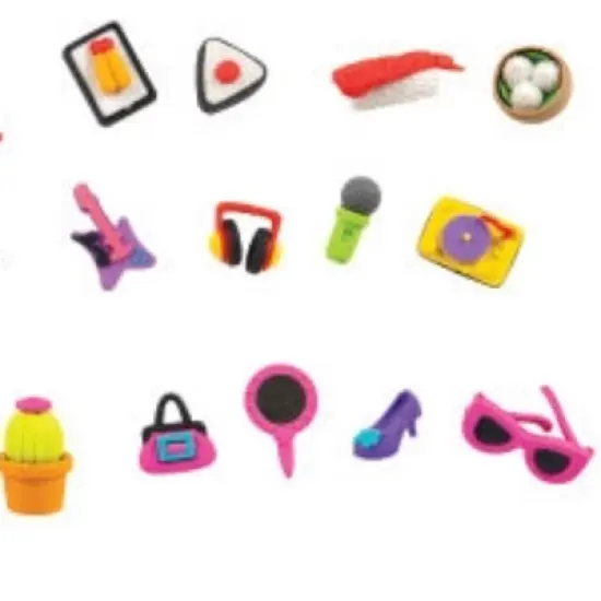 Build, Erase & Fun! Eraser World 3D Mini Eraser Assortment (24 Pack) image {2}