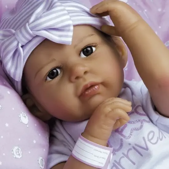 Paradise Galleries Real Life Baby Doll The Princess Has Arrived. 20 inch Reborn Baby Girl Crafted in Silicone - Like Vinyl & Weighted Cloth Body image {3}