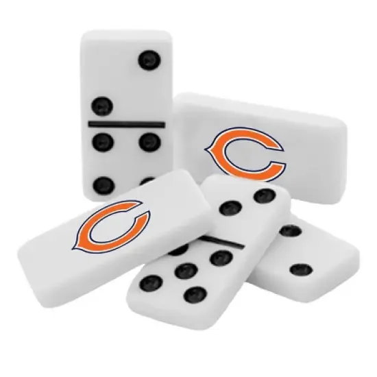 MasterPieces Officially Licensed NFL Chicago Bears 28 Piece Dominoes Game for Adults image {2}