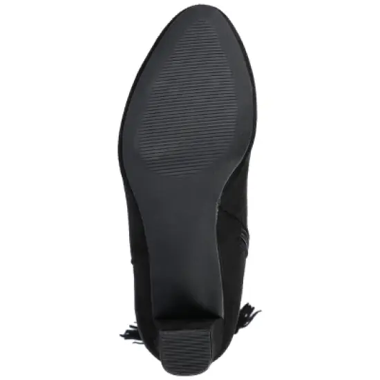 Journee Collection Womens Zuri Inside Zip Block Heel Booties image {4}