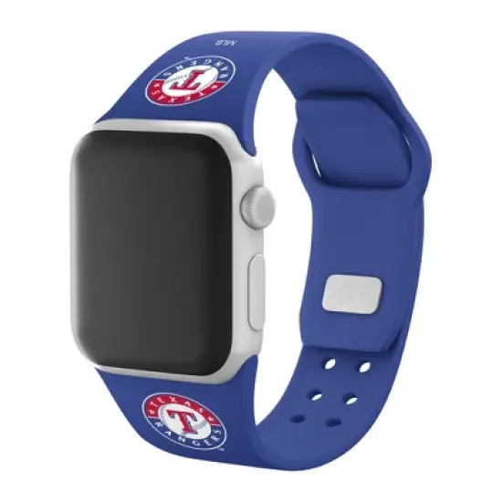 MLB Texas Rangers Apple Watch Compatible Silicone Band - Blue image {3}