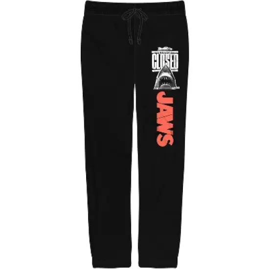 Mens Jaws Classic Horror Movie Black Graphic Print Sleep Pajama Pants image {2}