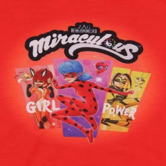 Miraculous: Tales of Ladybug & Cat Noir Girls' Sleep Pajama Set Shorts Red image {2}