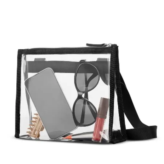 Sarah Jessica Parker Clear Crossbody Bag with Luggage Tag Set image {6}