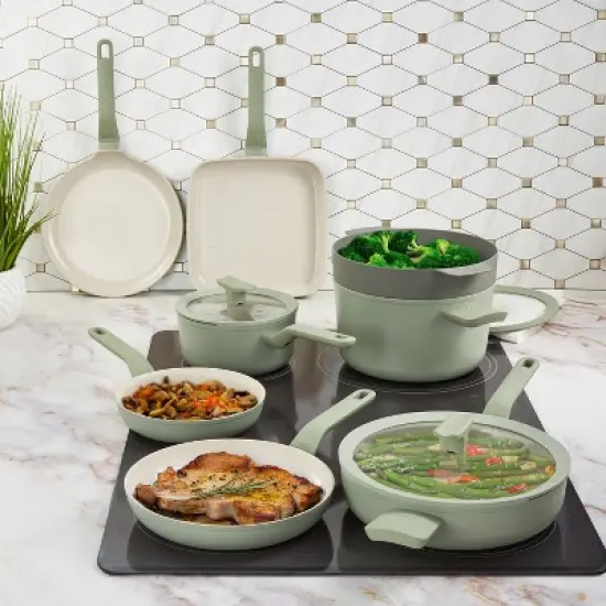 BergHOFF Balance 11Pc Nonstick Ceramic Cookware Set With Glass Lid, Recycled Aluminum image {10}