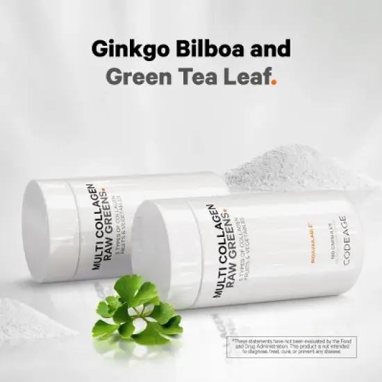 Codeage Multi Collagen Peptides Raw Greens, Hydrolyzed Collagen Protein, 21 Organic Fruits, Vegetables - 180ct image {6}