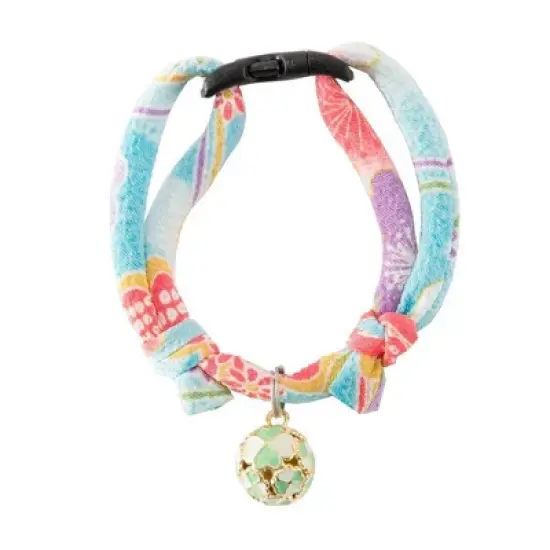 Necoichi Cherimen Cat Collar with Clover Bell image {7}