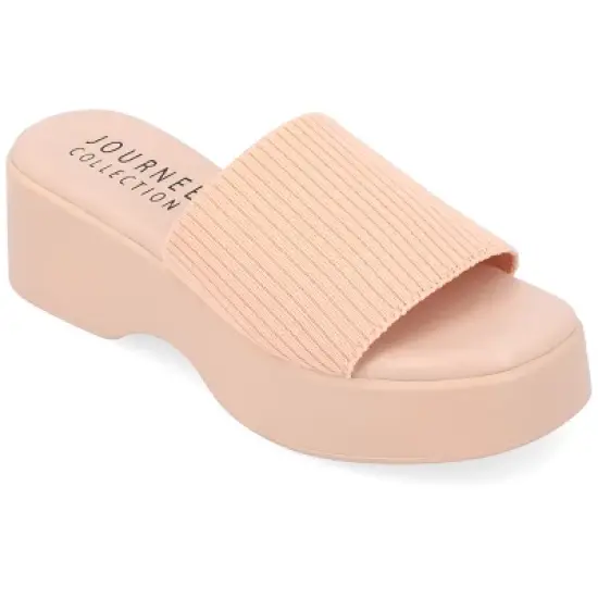 Journee Collection Womens Emani Tru Comfort Foam Platform Slip On Sandal image {11}
