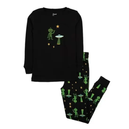 Leveret Kids Two Piece Cotton Halloween Pajamas image {7}