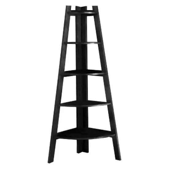 63.25" Lynch 5 Shelf Corner Bookcase - HOMES: Inside + Out image {5}