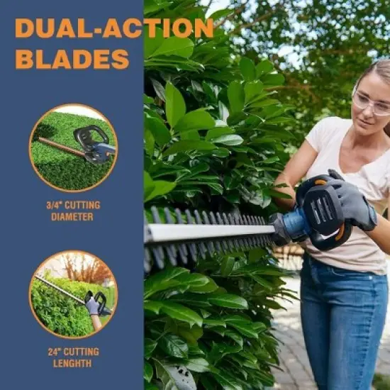 Blue Ridge BR8260U 40V Lithium MAX Cordless 24&rdquo; Hedge Trimmer image {2}