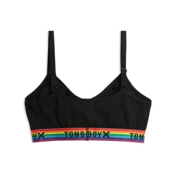 TomboyX V-Neck Bralette, Cotton Adjustable Straps image {1}