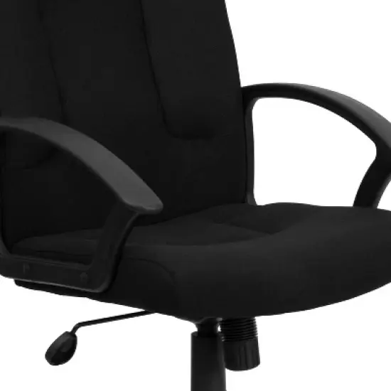 Emma and Oliver Mid-Back Fabric Executive Swivel Office Chair with Nylon Arms image {5}