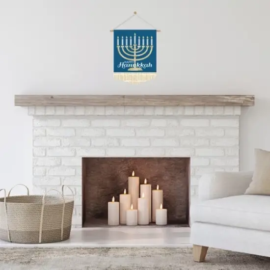 Big Dot of Happiness Happy Hanukkah - Outdoor Home Decorations - Double-Sided Chanukah Holiday Party Garden Flag - 12 x 15.25 inches image {6}