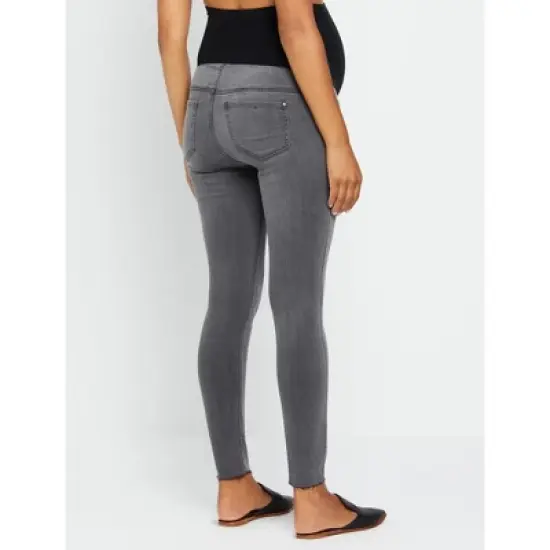 Indigo Blue Secret Fit Belly Skinny Maternity Ankle Jeggings | Motherhood Maternity image {3}