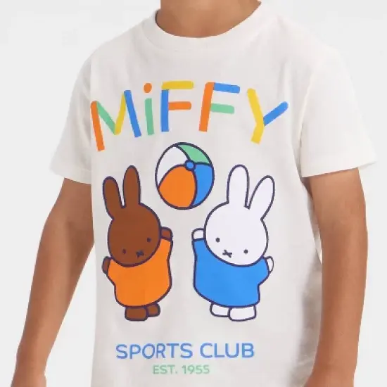 Toddler Boys' Miffy Short Sleeve T-Shirt - Off-White image {1}