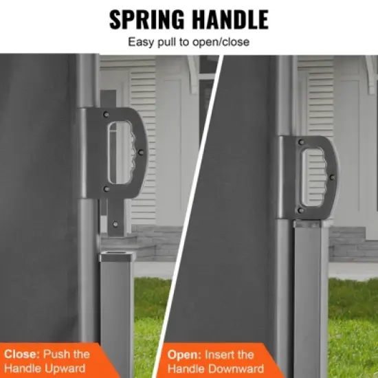 VEVOR Retractable Side Awning, 79''x 236'' Outdoor Privacy Screen,180g Polyester Water-proof Retractable Patio Screen image {5}