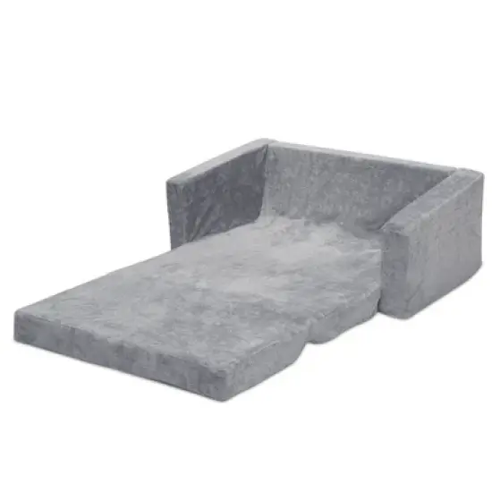 Delta Children Kids' Serta Perfect Sleeper Extra Wide Comfy 2-in-1 Flip Open Convertible Sofa to Lounger - Gray image {6}