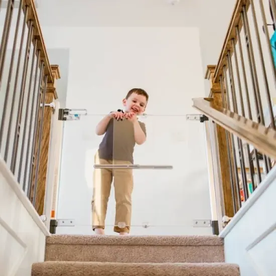 Qdos Crystal Designer Baby Safety Gate - Hardware Mount image {7}