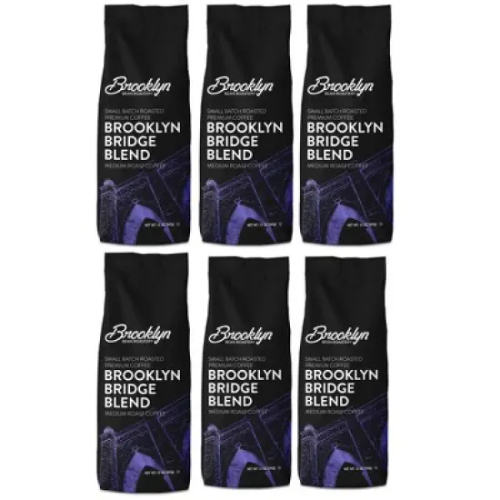 Brooklyn Beans Brooklyn Bridge, Medium Roast, 6 pack  (72 ounces total) image {11}