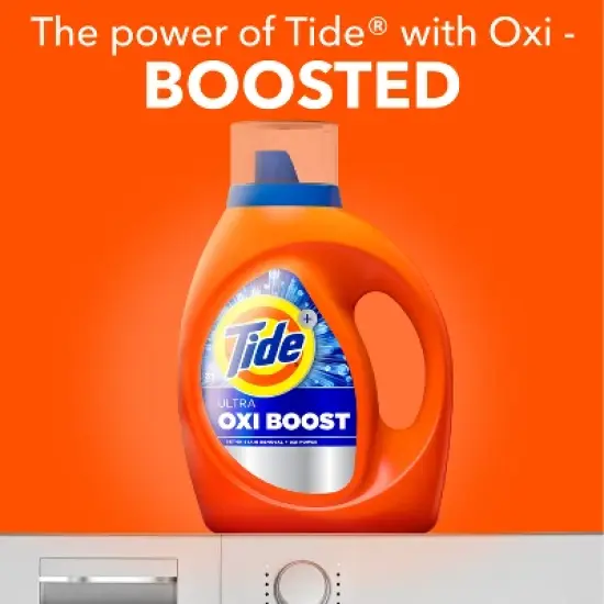 Tide Laundry Detergent Ultra Oxi Boost HE Liquid Laundry Soap and Stain Remover image {2}