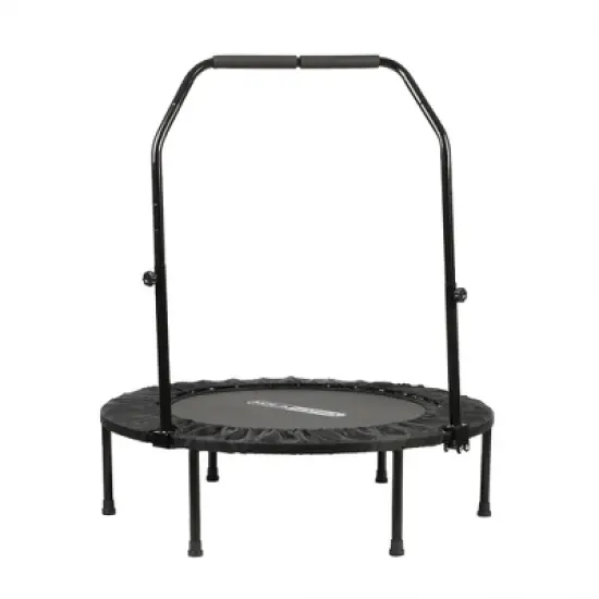 HolaHatha Foldable Mini Trampoline Fitness Rebounder w/Adjustable Handle image {7}