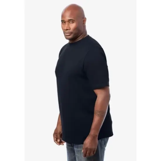 KingSize Lightweight Stretch Mesh Pique Crewneck image {3}