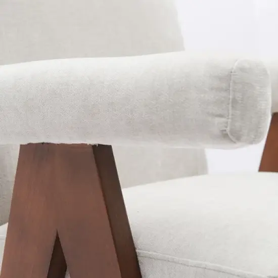 Set Of 3 Morgan 25.5" Height Upholstered Seat and Back Counter Stools With Upside Down "V" shape design Solid Wood Legs-The Pop Maison image {7}