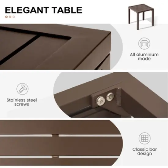 Crestlive Products 3 pcs Outdoor Aluminum Mesh Chaise Lounge Chairs and Side Table Set Sun Lounger with Adjustable Backrest image {7}