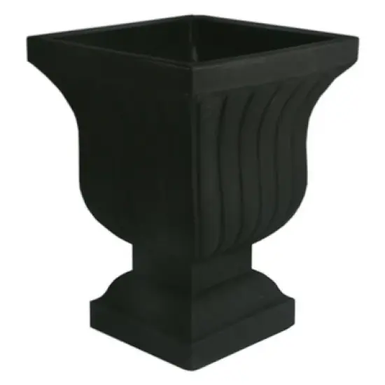 Crescent Garden 22" Wide Square Planter Leyla Black image {3}