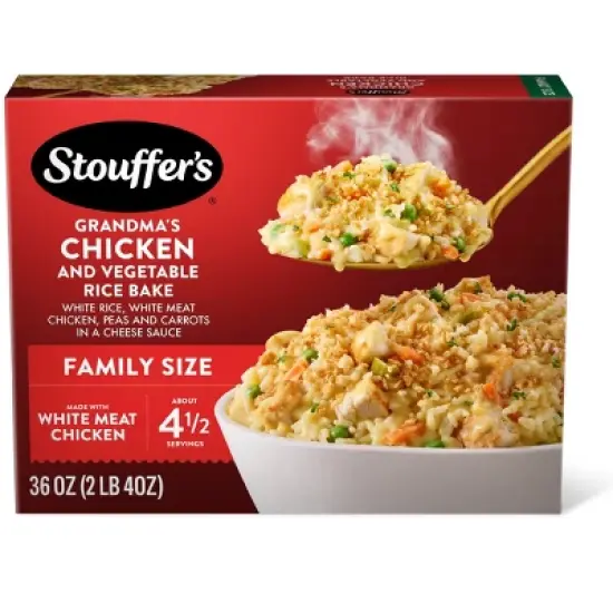 Stouffer's Grandma's Chicken & Vegetable Rice Bake Frozen Dinner - 36oz image {8}