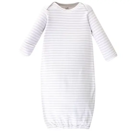 Touched by Nature Baby Boy Organic Cotton Long-Sleeve Gowns 3pk, Gray Fox image {2}