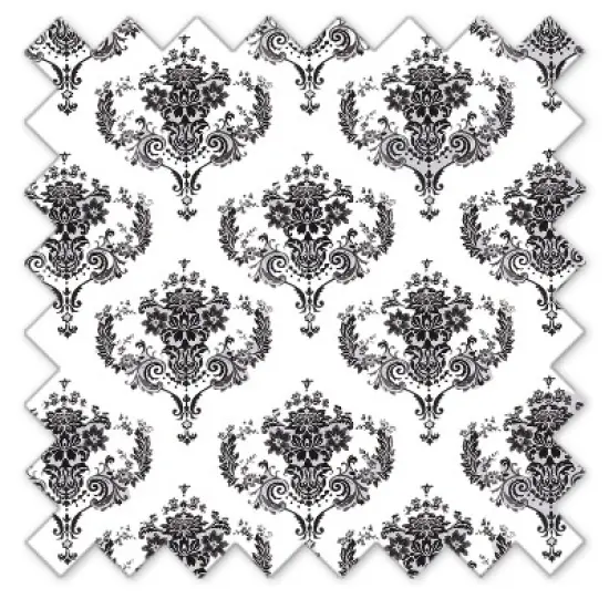 Bacati - Classic Damask White/Black changing Pad Cover image {7}