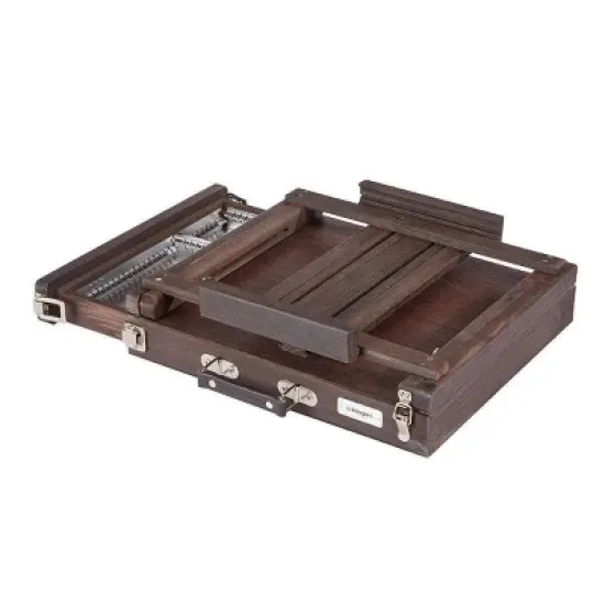 Kingart Wooden Tabletop Easel w/Metal Storage - Espresso image {3}