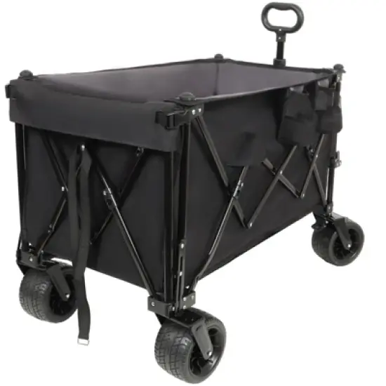 RISOKEYS Foldable Wagon - 30% Expandable, Adjustable Handlebar and All-Terrain Beach Wheels,480LBS Capacity,for Beach Trips,Camping,Shopping image {9}