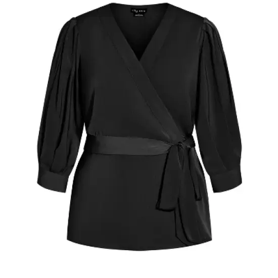 Women's Plus Size Sultry Top - black | CITY CHIC image {4}