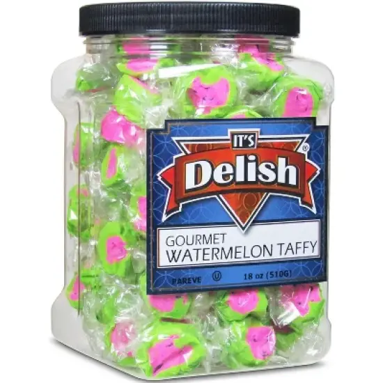 Watermelon Taffy Chews by It's Delish, &ndash; 18 Oz Jumbo Container image {8}